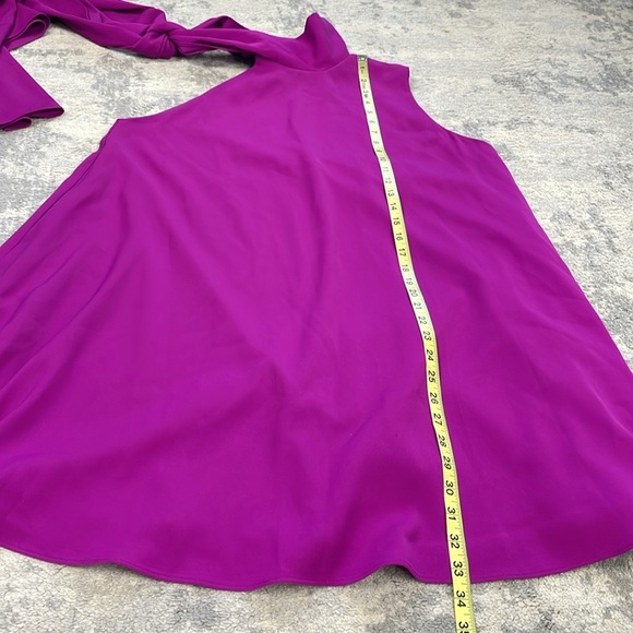 New EVE Black Halo Henna Cocktail Mini Dress Berry Plum Trapeze Sz M - Picture 11 of 13